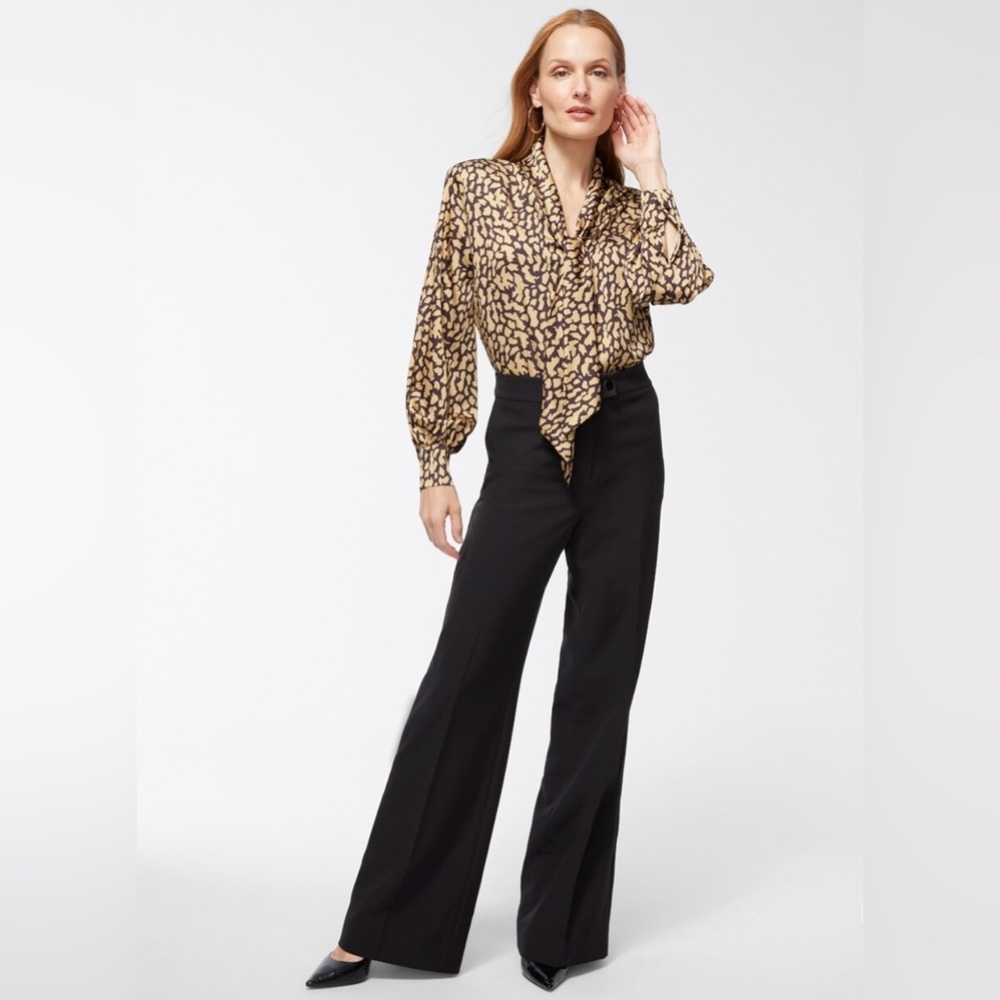 Black‎ label by Chico women’s size 2 (12-14) wide leg trousers, black color